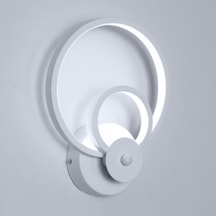 Ranyeek Alüminyum Modern Duvar Lambası - Yuvarlak, Beyaz Işık, 16w, Enerji Tasarruflu, Otel/ev, Yatak Odası/koridor/entrance B003 Diğer