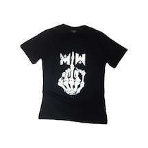 Stoned&Fame Kadın Siyah Moiıonless In White Baskılı T-shirt SIYAH