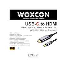 Lexroo Usb-c To Hdmı Cable, Usb 3.2 Type C, Hdmı2.0b Standart, 4k 60hz, 18gbps, Hdr, Hdr10, 3d