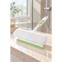 Softon Peluşlu Cam Sileceği 2 Si 1 Arada Bezli Cam Çekçek Çekpas Duşakabin Ve Pencere Temizleyici 19 Cm Beyaz-yeşil - 937052010