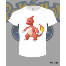 Pokemon - Charmeleon Beyaz Erkek Tshirt