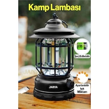 Janva Pratik Nostaljik ışığı ayarlanabilir Şarjlı Ledli Kamp Lambası Işıldak Fener 18650 şarjlı pilli Çok Renkli