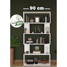 Venfa %100 Mdf Beyaz 6 Raflı Kitaplık