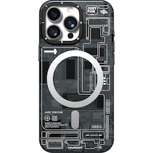 İphone 16 Pro Kılıf Magsafe Uyumlu Kamera Denetim Butonlu Youngkit Technology Serisi Kapak Gri