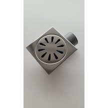 Duş Yer Süzgeci Metal Kapaklı Koku Önleyicili Yandan Çıkışlı 10x10cm