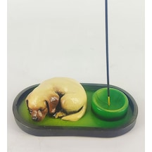 Uyuyan Köpek Çubuk Tütsülük Ve Tealight Kahve