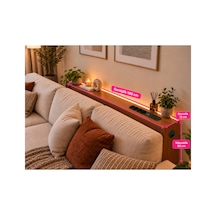 1. Sınıf Mdf Auratech Ledli Dresuar Koltuk Arkası Dresuar Koltuk Arkası Şarzlı Raf , Koltuk Arkası Konsol 150x80x12 Ceviz