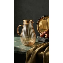 Qerhome Cam Papatya Model Amber Sürahi 1800 Ml Dr-23