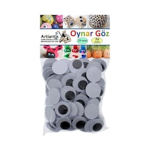 Oynar Göz Siyah 20 Mm 50 Li 1 Paket Oynayan Göz 20mm Hobi Tasarım Anasınıfı Kreş Etkinlik Elişi