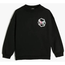 Koton Kız Çocuk Sweatshirt Siyah 4wkg10312ak 24ky59000657 Y5901 Mint