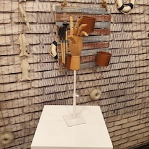 Beyaz Özel Standlı Yükseklik Ayarlı Eskiz Ahşap Model El Mankeni 527201193