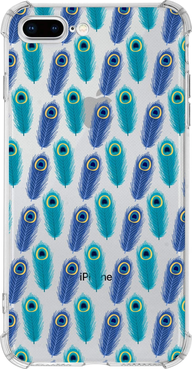 Printify Apple Uyumlu iPhone 7 Plus Devil Eye 4 Baskılı Şeffaf Köşe Korumalı Antişok Kılıf 0166d