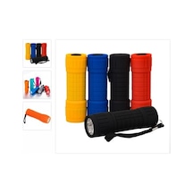 9 Led Kauçuk El Feneri Çok Renkli