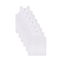 Seher Yıldızı 6'lı Penye Beyaz Erkek Atlet 0001 Beyaz