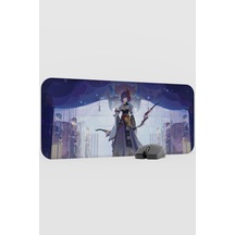 Kujou Sara Genshin Impact Anime Oyuncu V1 - 70x30 Xl Gaming Mouse Pad Fare Altlığı