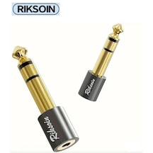 Riksoin 6.5mm To 3.5mm Dönüştürücü Ses Adaptörü Hi-fi Ses Teknolo