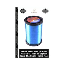 Delux Serisi Olta İpi Hobi Malzemesi Hızlı İp Captain Acura 1kg Bobin Misina Mavi 0.50mm