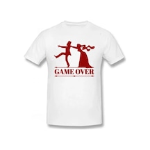 Tarzsokak Beyaz Oyun Bitti Gelin Damat Bekarlığa Veda Partisi Komik Tshirt Cam Beyaz