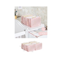 Pazar Kapısı 2 Adet Baby Bebek Odası Akordiyon Çekmece Düzenleyici Pembe L Boy