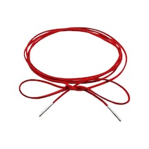 Kırmızı Renk Kadın Süet Bağcıklı Choker Kolye Renkli
