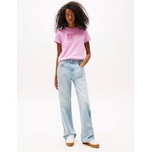 Tommy Jeans Tjw Reg Gradıent Flag Ss Kadın Pembe T-shirt Dw0dw20905u06 Pembe