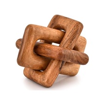 Sehpalar 3 Bağlantılı Ahşap Düğüm Dekoratif Oturma Odası Dekoru Benzersiz Görünüm Dayanıklı Aksesuarlar 5 X 5 X 5 Çok Renkli