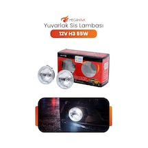 Sis Farı Seti 12v H3 55w Yuvarlak Universal Oto Sis Lambası Takım Net Aydınlatma