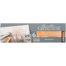 Basic Drawing Set Temel Çizim Kalemleri Eskiz Seti 6'lı Metal Kutu / 40006 Renkli