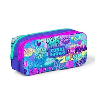 Coral High Kids Lavanta Su Yeşili Grafiti Desenli İki Bölmeli Kalem Çantası 22160
