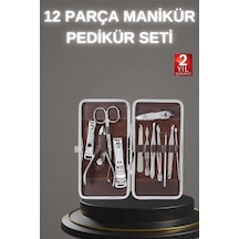 12 - 164 - Parça Paslanmaz Çelik Kompakt Ve Tnabilir Manikür Makası - Shopılke - Tırnak Makası
