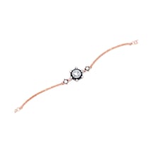 Diamond Line - Gülaylar 8 Ayar Altın Elmas Görünümlü Bileklik Sarı Altın