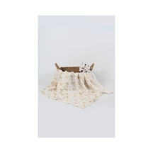 Çift Katlı %100 Pamuk Organik Müslin Örtü - Battaniye 100x100 Cm Sarı Sarı