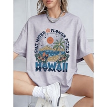 Noıssey Urban Pop Graphic Kadın Tişört Koleksiyonukod 5095 Gri