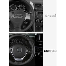 Opel Astra F Kasa Uyumlu Dikmeli Direksiyon Kılıfı Noktalı-soft Siyah