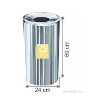 Garanti Metal 1802 Metal İçin Geri Dönüşüm Çöp Kovası (27 Litre)