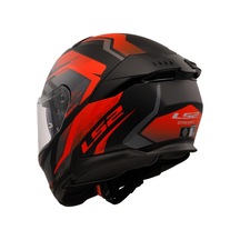 Ls2 Stream 2 Fury Siyah Vizör Kask Mat Siyah Gri Kırmızı