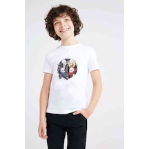 Tshirthane Undertale Skull Os Baskılı Unisex Çocuk Beyaz T-Shirt