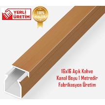 Extra Kendinden Yapışkanlı Açık Kahve Kablo Kanalı 16x16 1 Metre