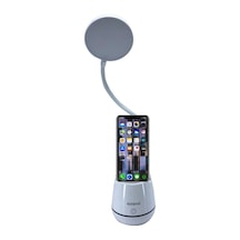 Mcg Kalemlikli Telefon Tutacaklı Şarjlı Dokunmatik 3 Mod Esnek Başlıklı Dimmerli Led Masa Lambası Renkli