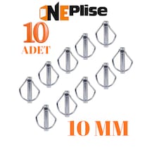 10 Mm Traktör Pimi Yaylı Pim Kaliteli Çelik 10 Adet