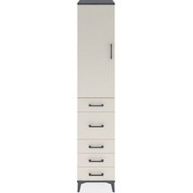 Hyperion Dolap 2 Raflı 5 Çekmeceli Tek Askılı 44x44x221 Antra... Antrasit