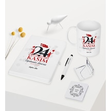 Kişiye Özel Öğretmenler Gününüz Kutlu Olsun Temalı Beyaz Defter K N11.3127 Çok Renkli