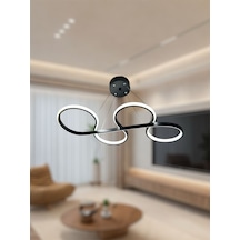 Ey Shop Siyah Yılan Model 3 Renk Led Avize Siyah