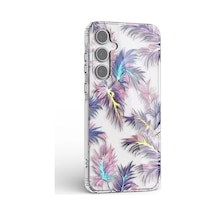 Samsung Galaxy Uyumlu A55 Kılıf Solmayan Imd Baskı Desenli, Şeffaf Tpu+pc Botanik Kapak