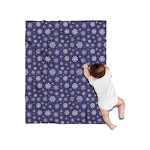 Noel Desenli 30x40 İnç Polar Battaniye, Yumuşak, Hafif Ve Kalın, Erkek, Kadın Ve Çocuk İçin Noel Kar Yağmuru Karanlık