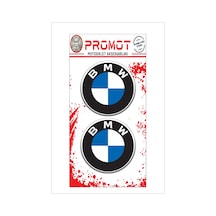 Damla Logo Sticker Bmw Logo Kabartmalı 5x5cm 05 Nötr
