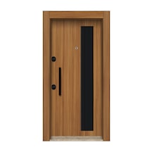 Çelik Kapı Modelleri Ahşap Kaplama Kabartmalı Daire Kapısı Sağ 4