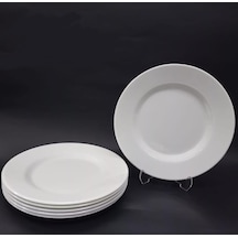 Tr 6 Adet Beyaz Melamin Büyükboy Servis Tabağı 26cm Sığ Tabak Günlük Kullanım İçin Hesaplı Ordövr Tabak Diğer