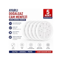 Ayarlı Doğalgaz Cam Menfezi Havalandırma Menfezi 5 Adet