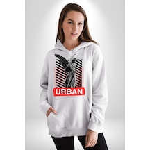 Şehir Sokak Stili Melek Heykeli Kadın Erkek Beyaz Kapüşonlu Sweatshirt Hoodie Beyaz